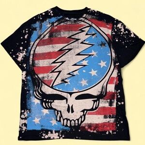Grateful Dead American Flag Graphic Band Tee